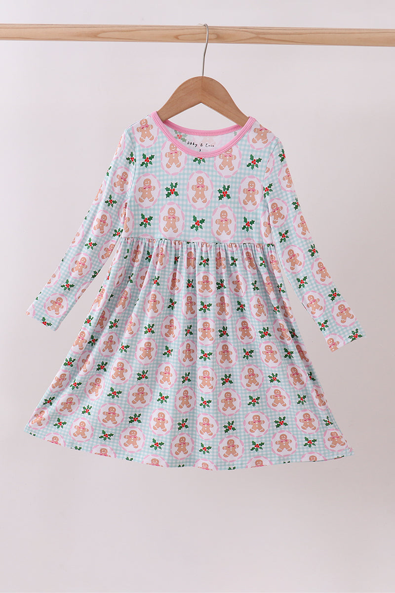 Christmas Bamboo Dress - Gingerbread man