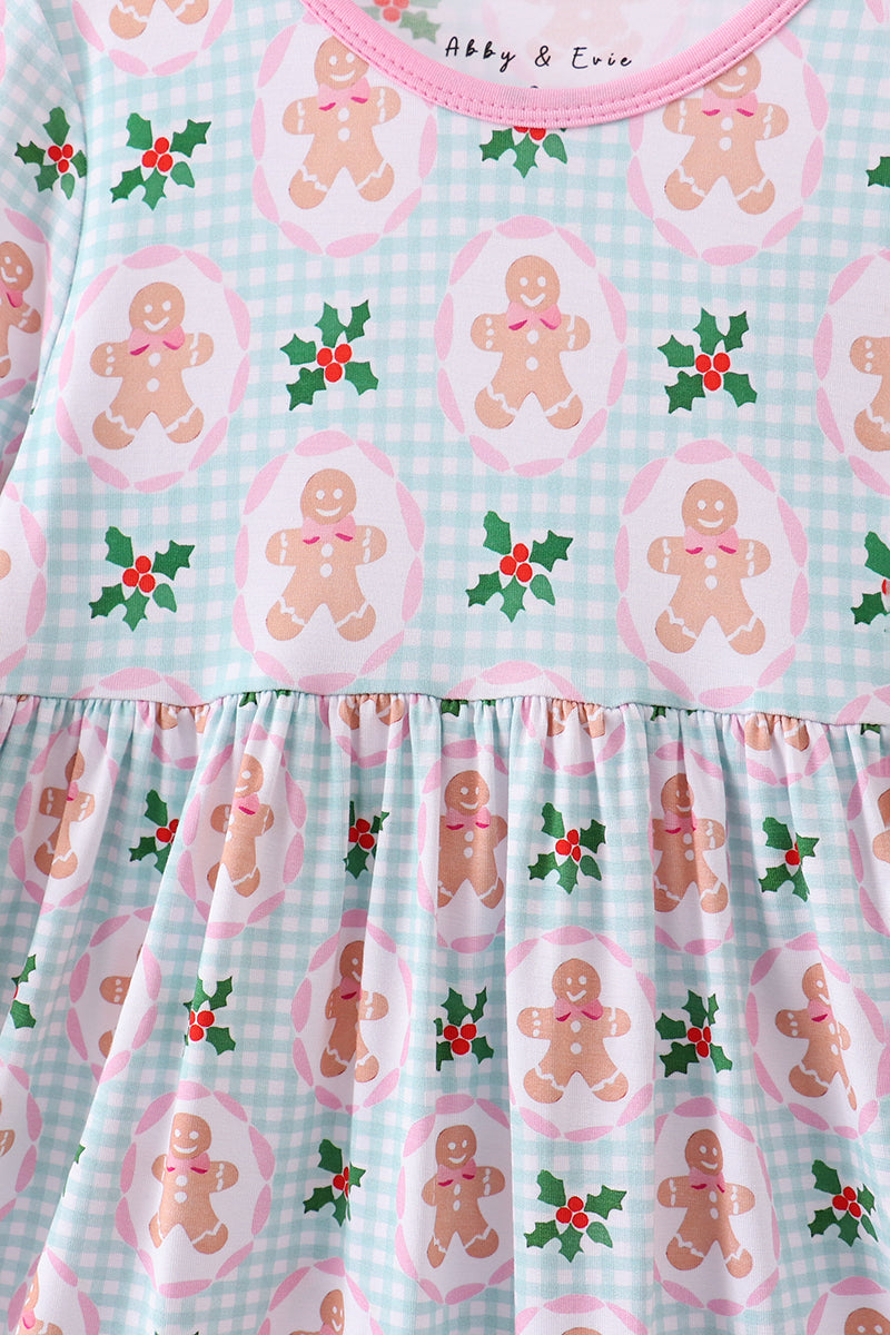 Christmas Bamboo Dress - Gingerbread man