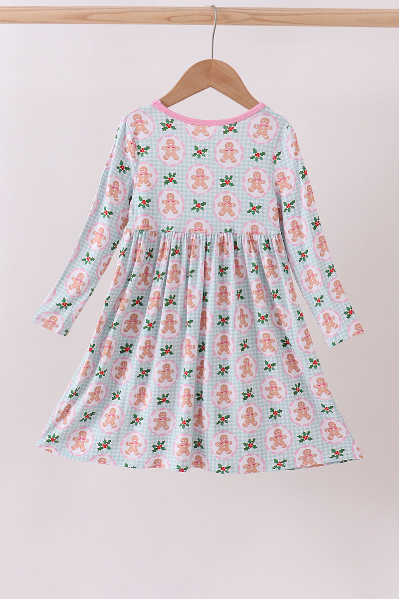 Christmas Bamboo Dress - Gingerbread man