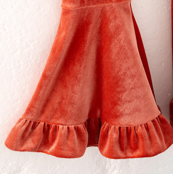 Girls Thanksgiving Pumpkin Cross Print Grey Coral Pant Set