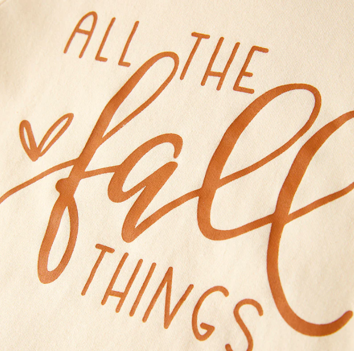 ALL THE FALL THINGS Brown Flower Pant Set