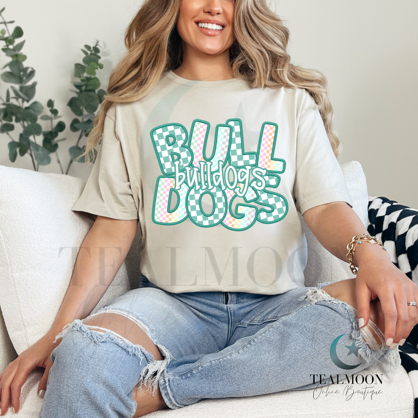 Bulldogs Faux Embroidery