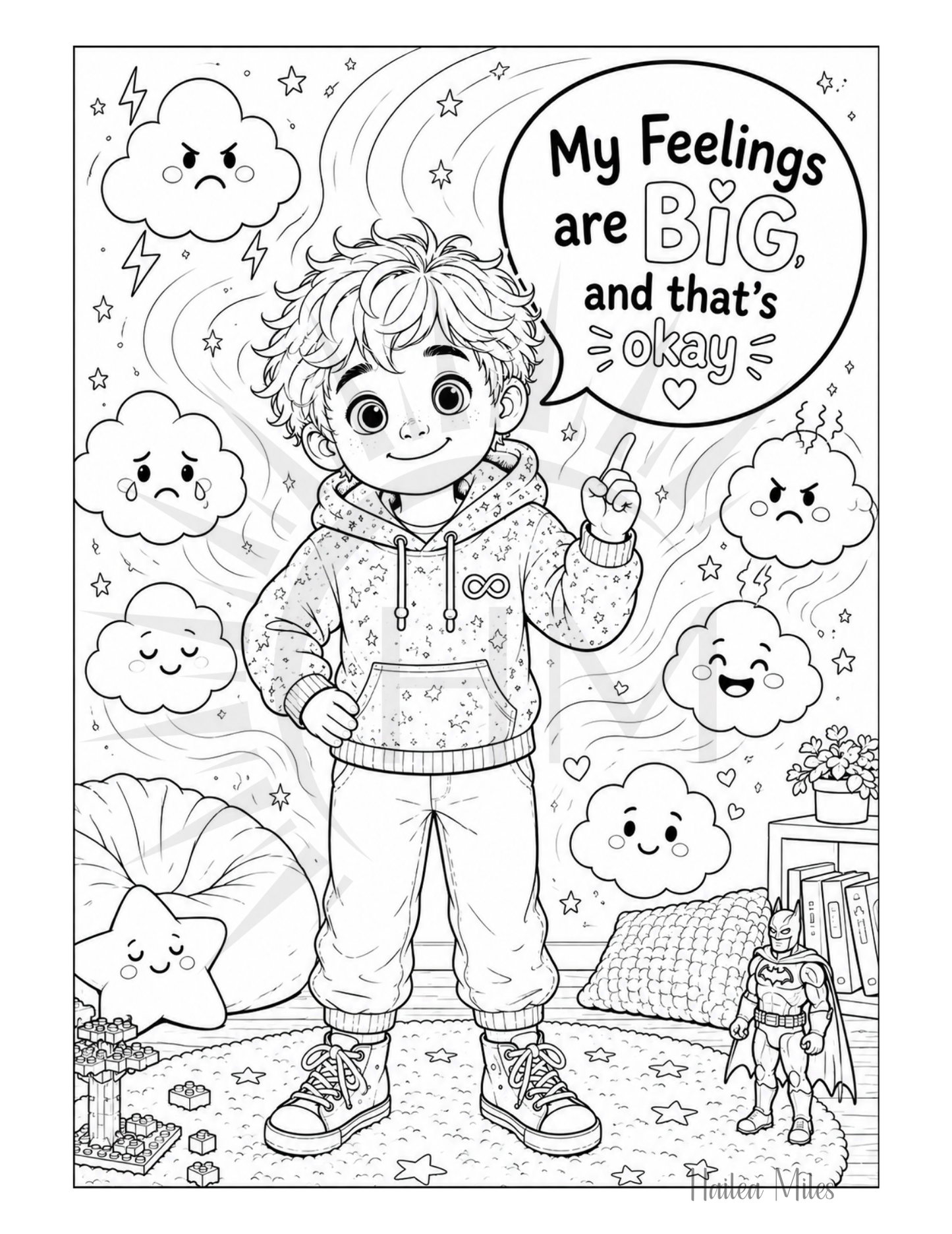 My Feelings Are Big Coloring Pages