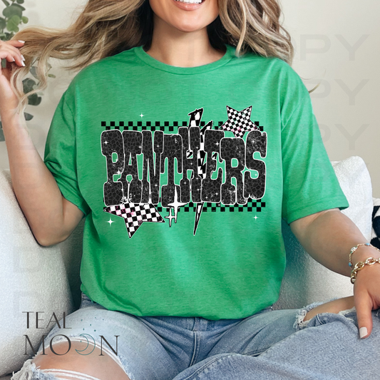 Leopard Check Panthers - Can be Customized For Your Team (Copy)