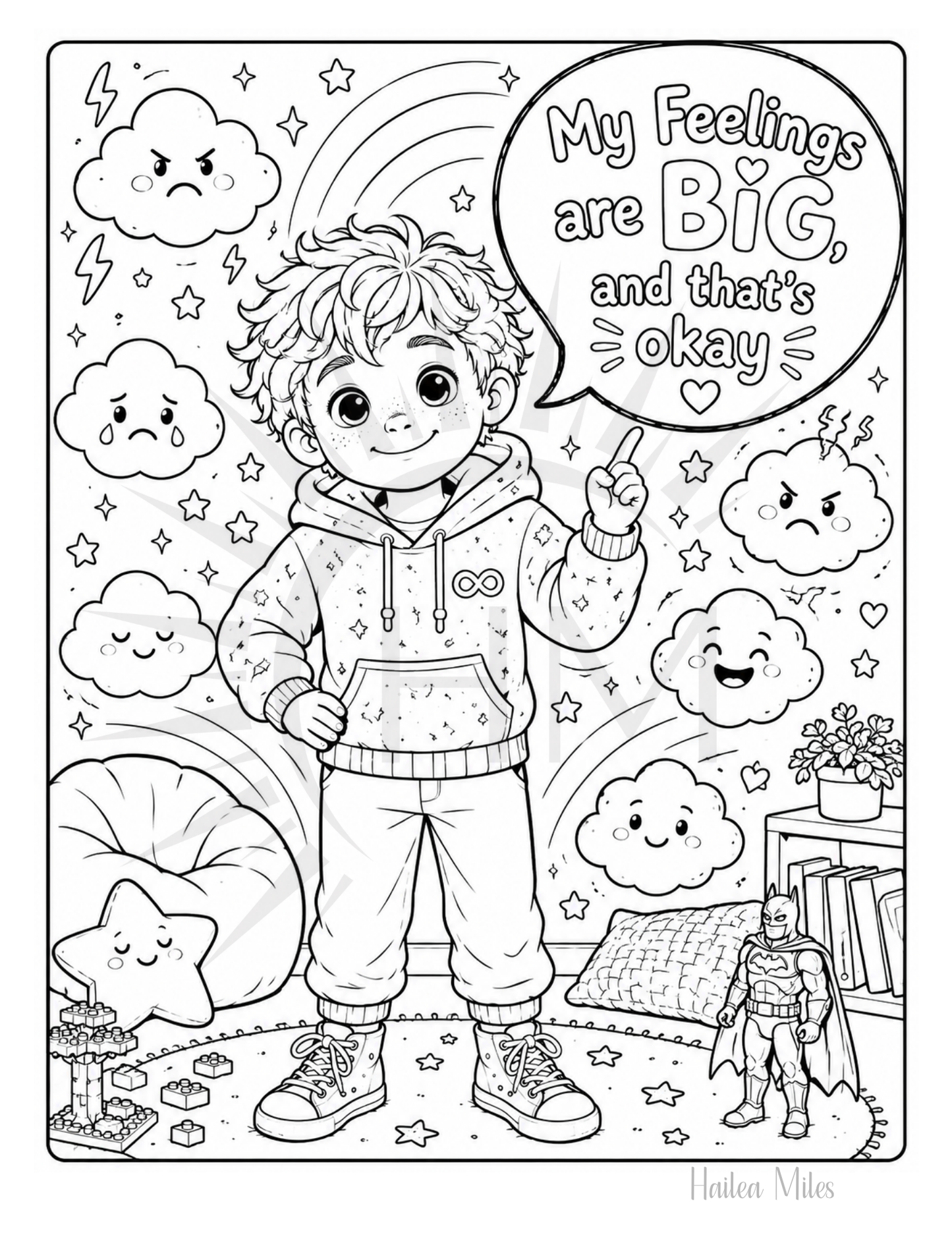 My Feelings Are Big Coloring Pages