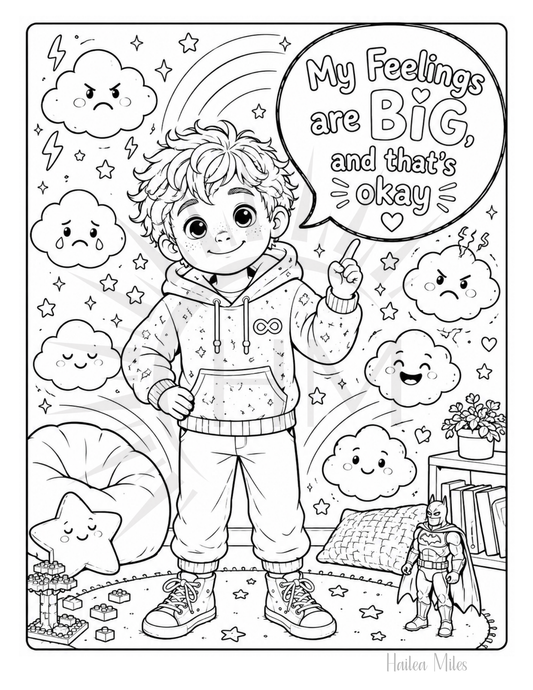 My Feelings Are Big Coloring Pages