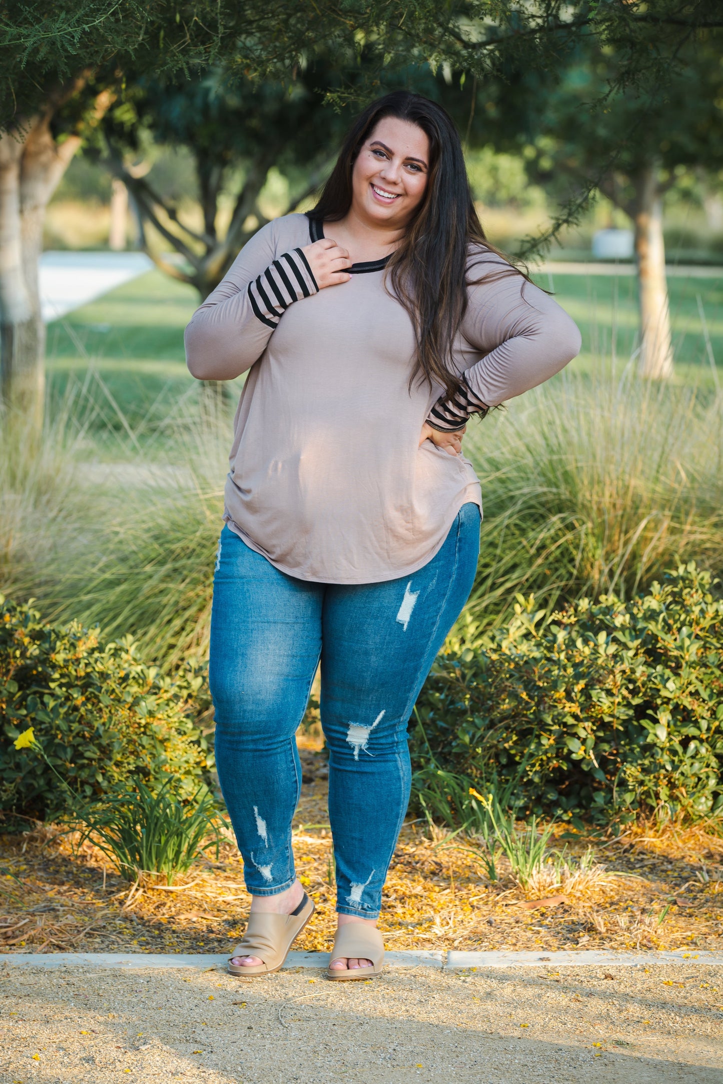 Between the Lines Long Sleeve Top