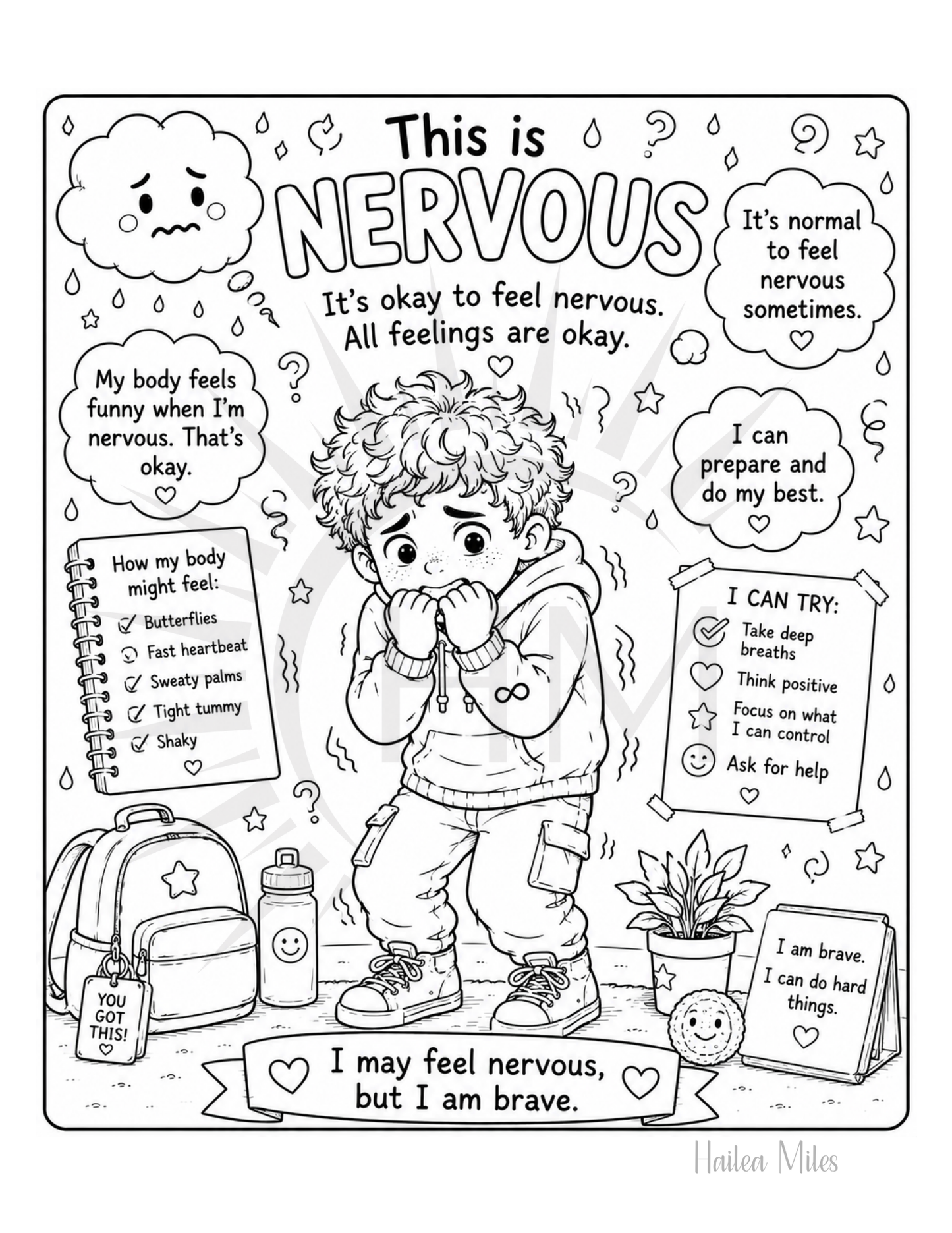 My Feelings Are Big Coloring Pages