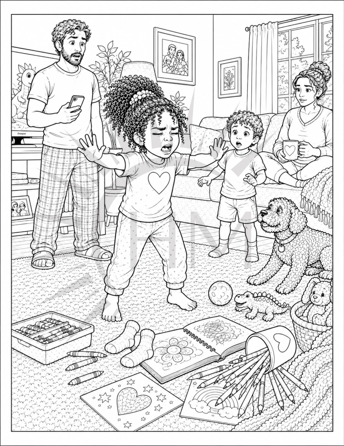 My Mind is too Loud Coloring Pages