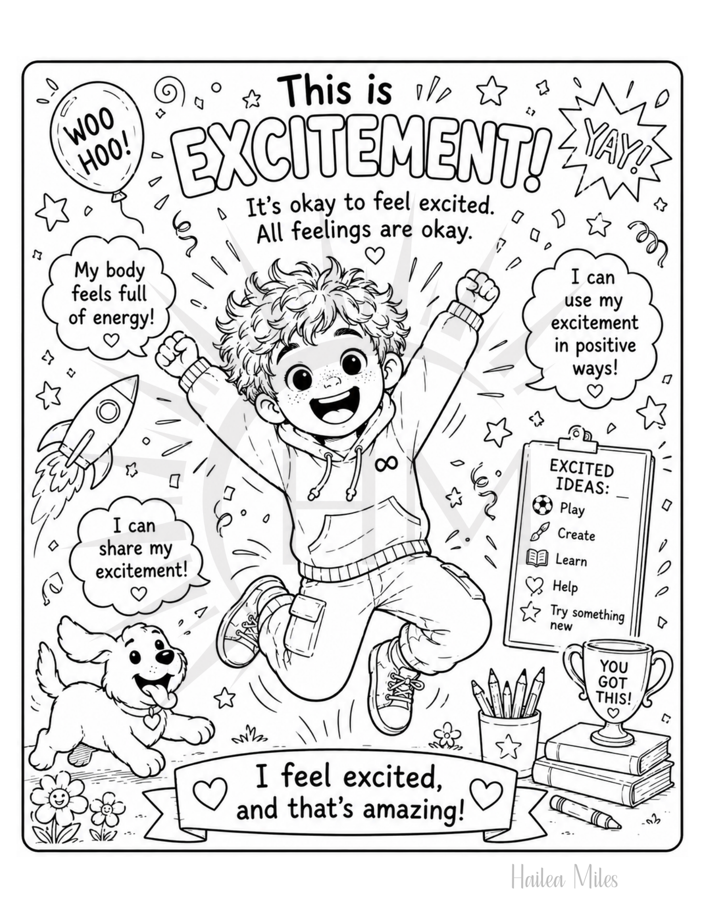 My Feelings Are Big Coloring Pages
