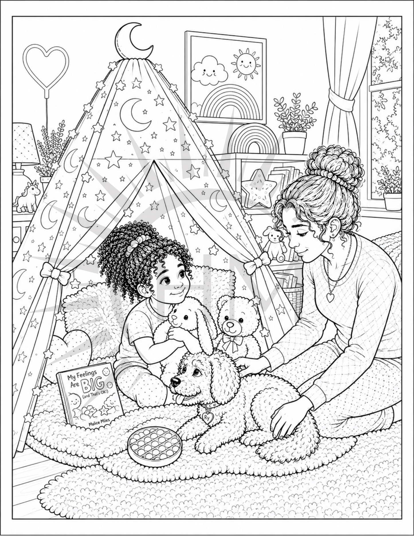 My Mind is too Loud Coloring Pages