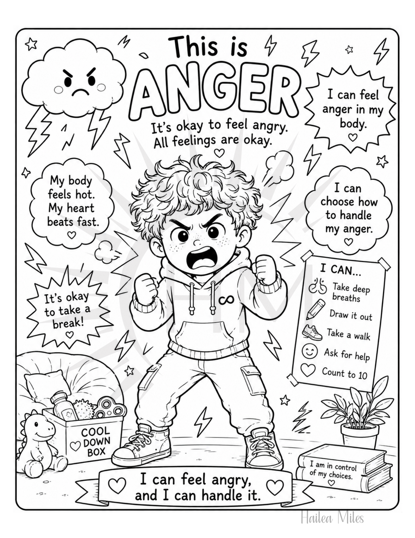My Feelings Are Big Coloring Pages