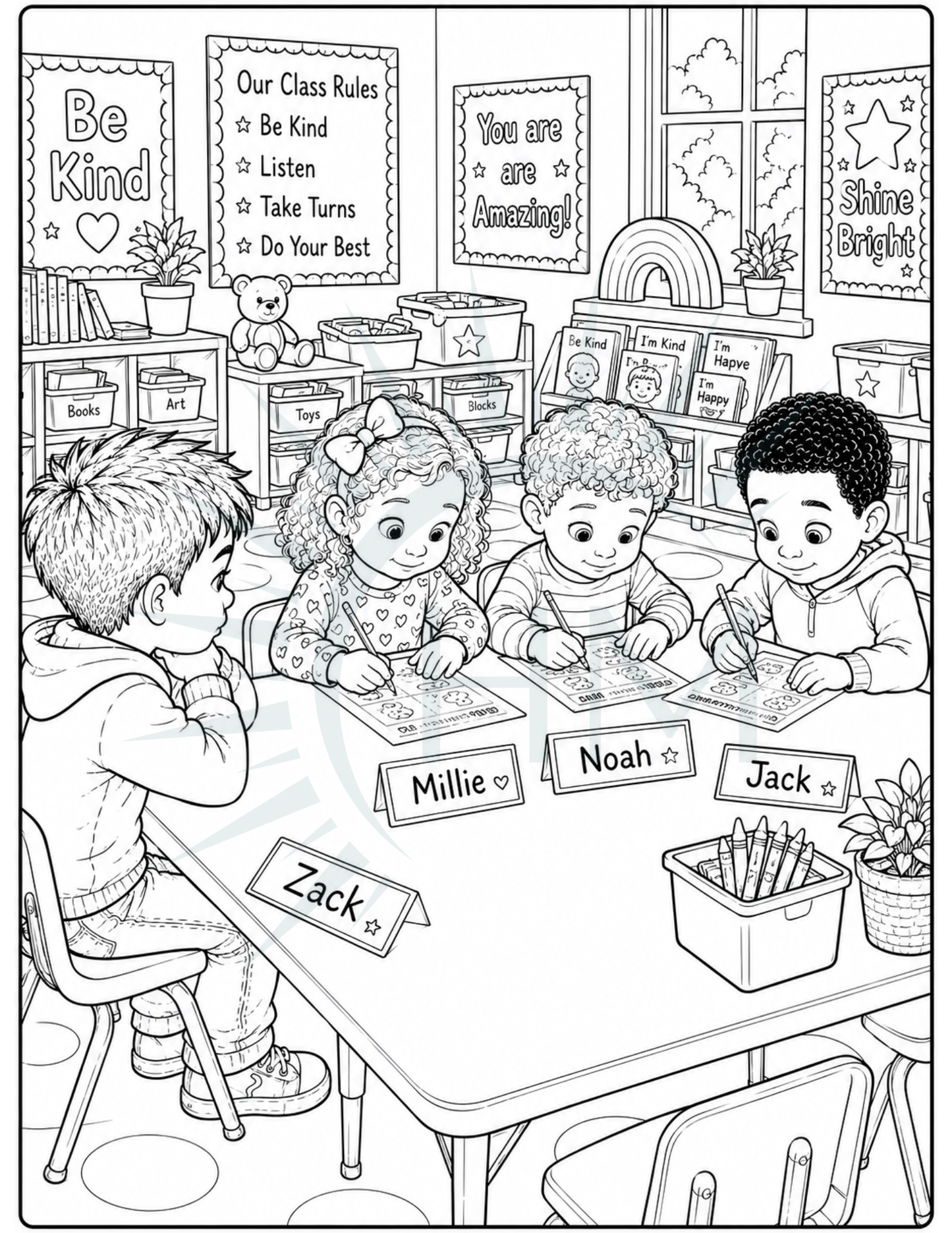 What if School is Scary Coloring Pages