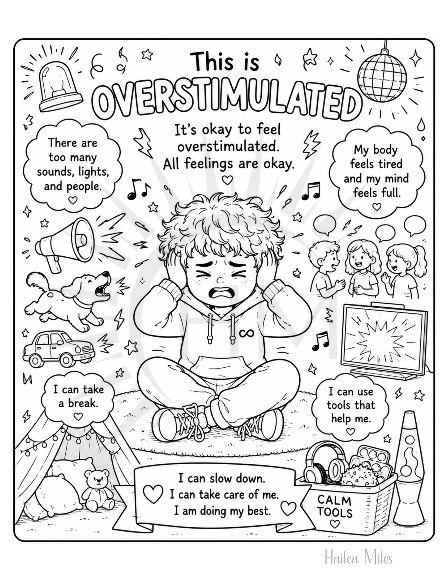 My Feelings Are Big Coloring Pages