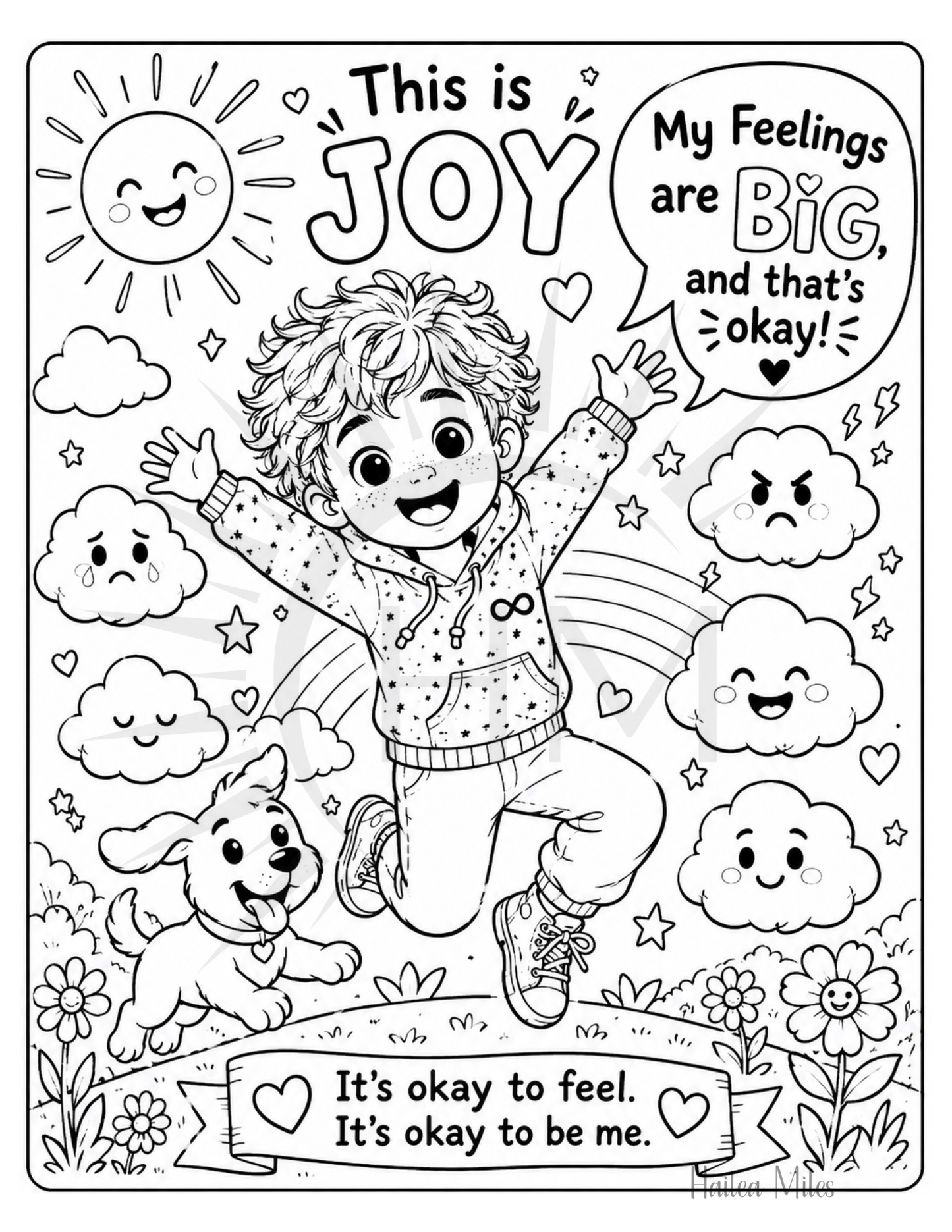 My Feelings Are Big Coloring Pages