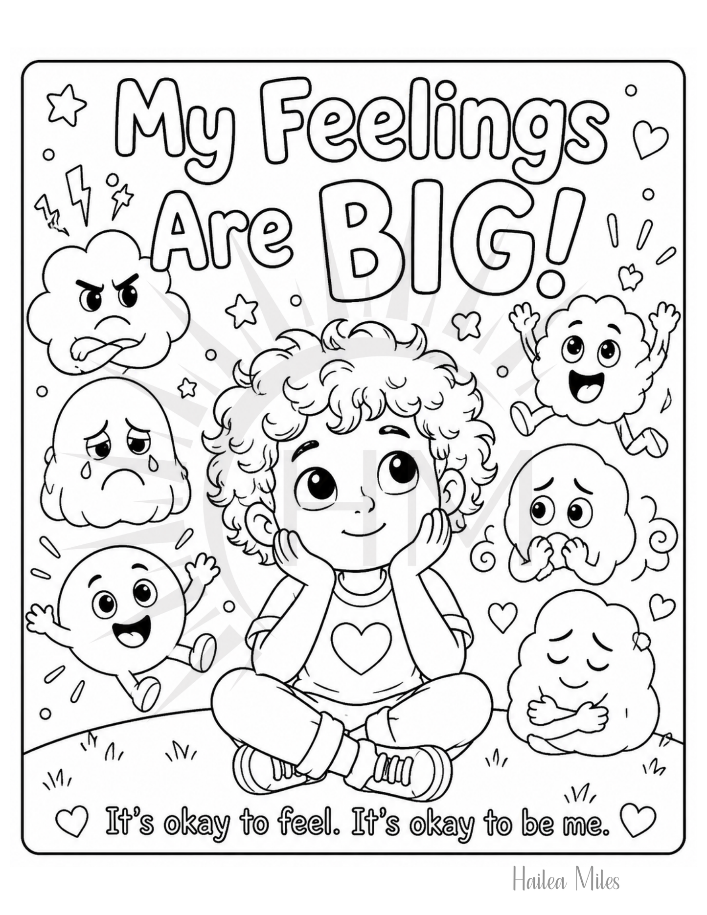 My Feelings Are Big Coloring Pages