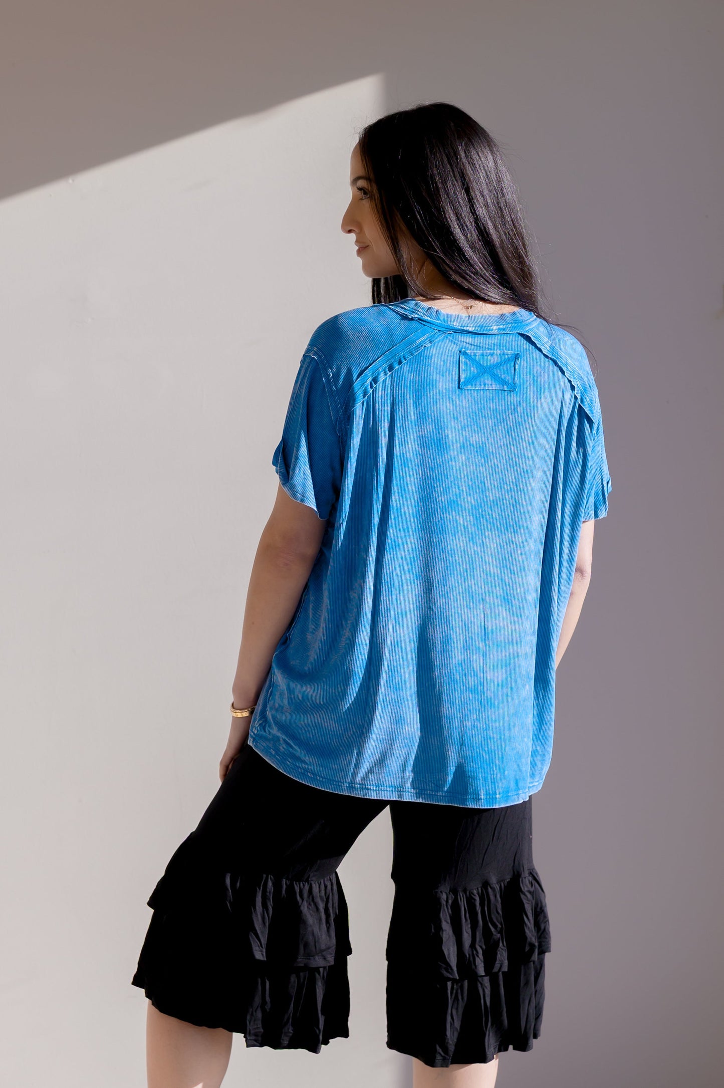 Hazy Wash Rib Top