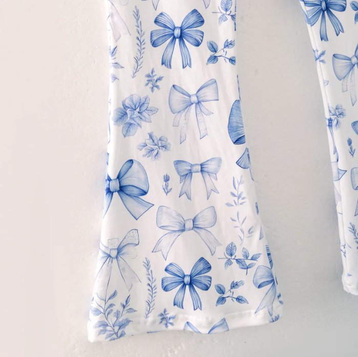 CHILD OF GOD Grey Blue Bow Pant Set