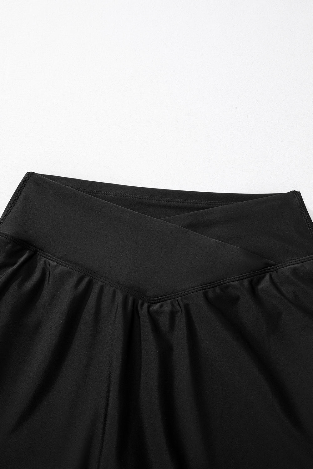 Black Tummy Control Cross Waist Skorts